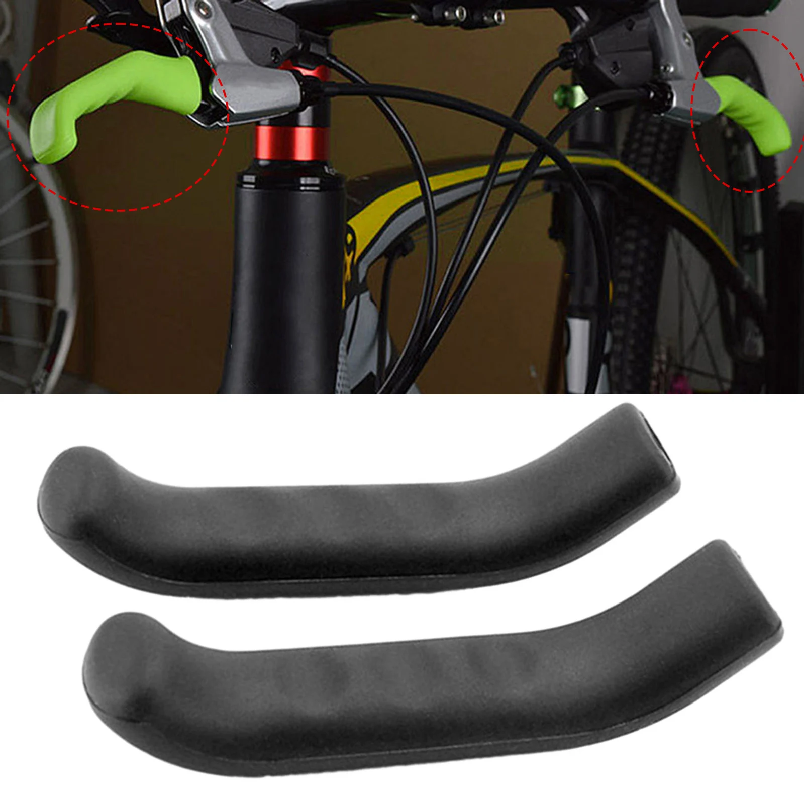 

Brand New Brake Lever Covers Brake Lever Covers Gray Green Pink Purple Red TPR White Yellow 1 Pair 7.5*1.7*1.2cm