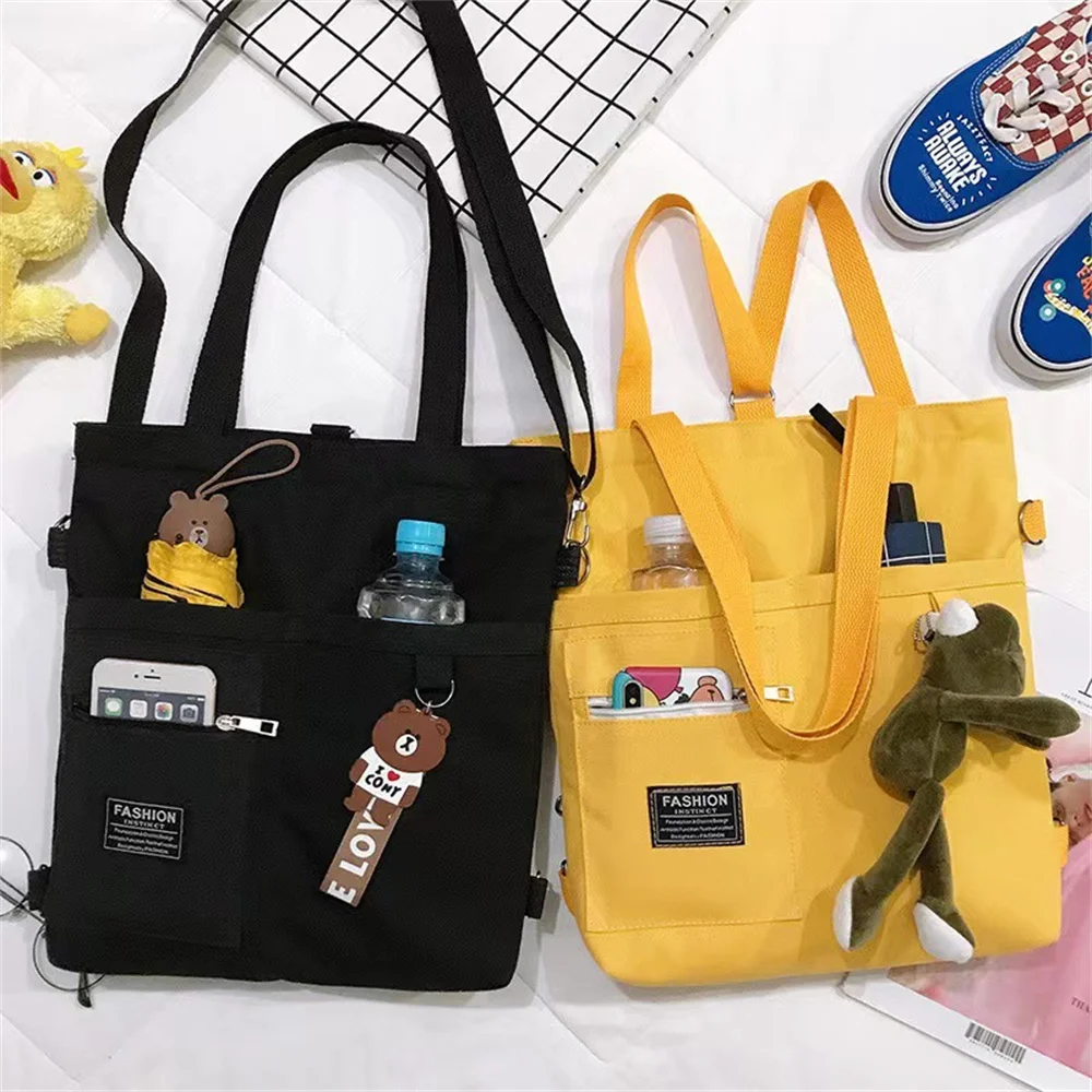 

Canvas Bag Crossbody Niche Tote Bag One Shoulder Bag Versatile Student Handbag Large Capacity Can Be Carried On Both Shoulders