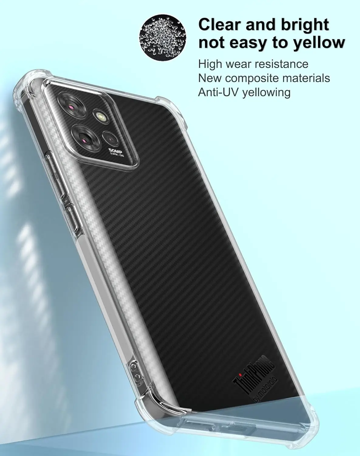 Reinforced Corner Soft TPU Clear Shockproof Case for Motorola ThinkPhone - Durable Protection and Sleek Design