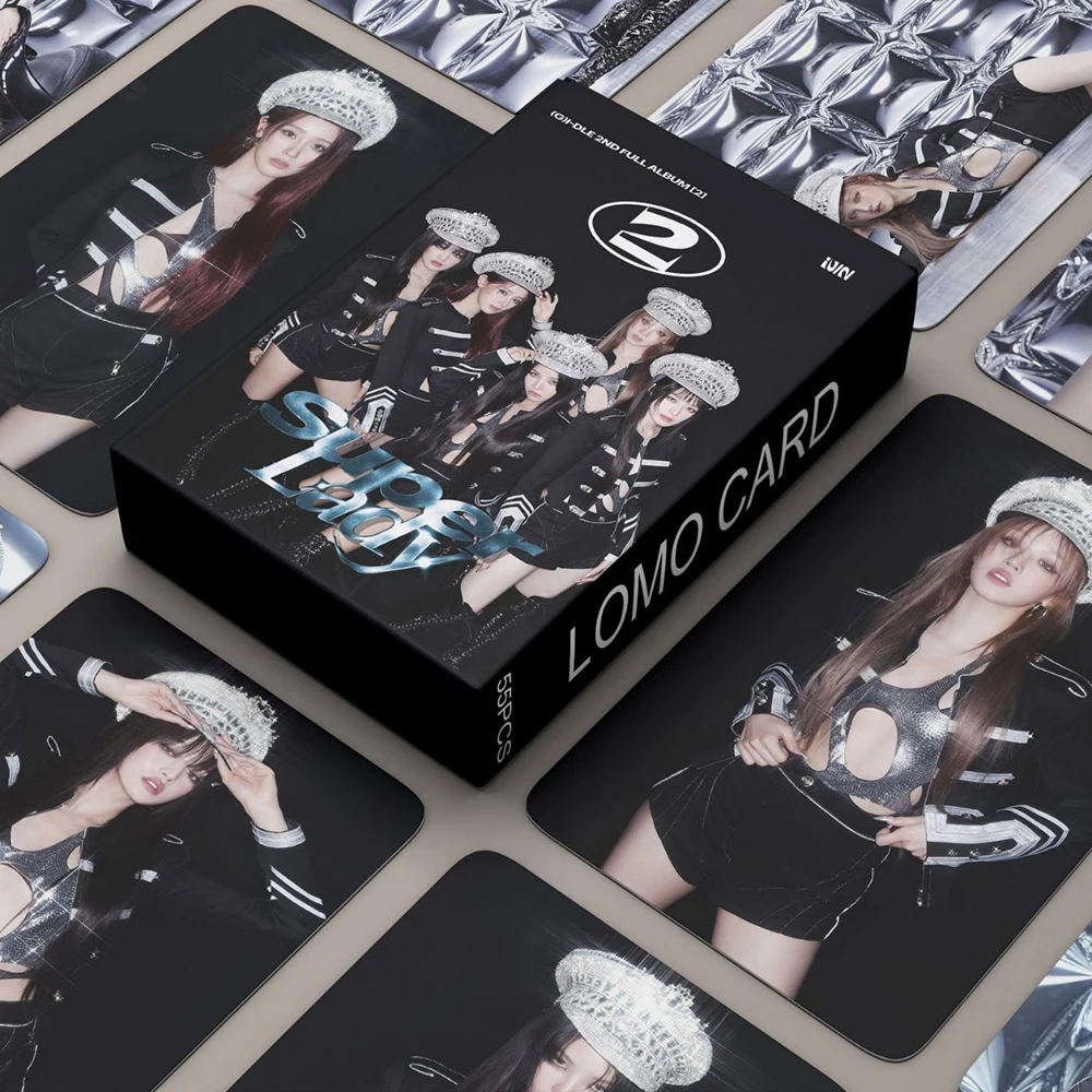55pcs/set Kpop GIDLE ILOVE INEVER DIE Album Lomo Cards (G)I-DLE Girls I Burn Photo Card Minnie Postcard Fans Gift