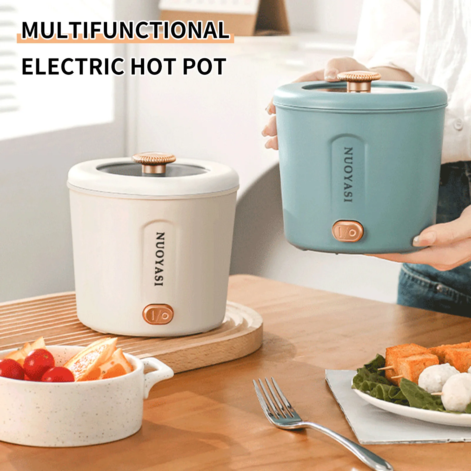 

1L Mini Electric Rice Pot Multicooker Hotpot Stew Heating Pan Noodles Eggs Soup Steamer Rice Cookers Cooking Pot for Home