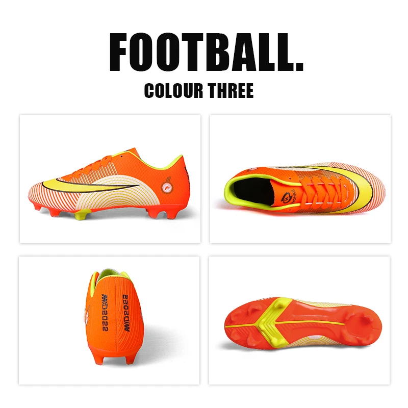 Children And Youth Professional Long Nail Football Shoes Men's Broken Nail Football Shoes Student Grass Football Shoes 31-45#