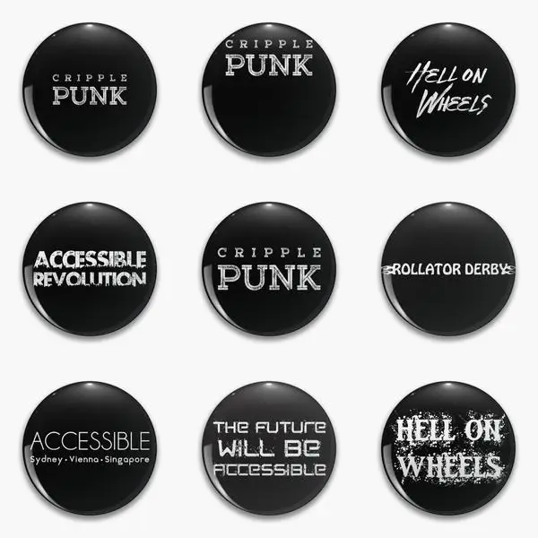 

Заколка в стиле панк с белым логотипом на мягкой пуговице, модный Декор для шляпы, мультяшная заколка на лацкан, креативный значок, металлическая забавная брошь на воротник