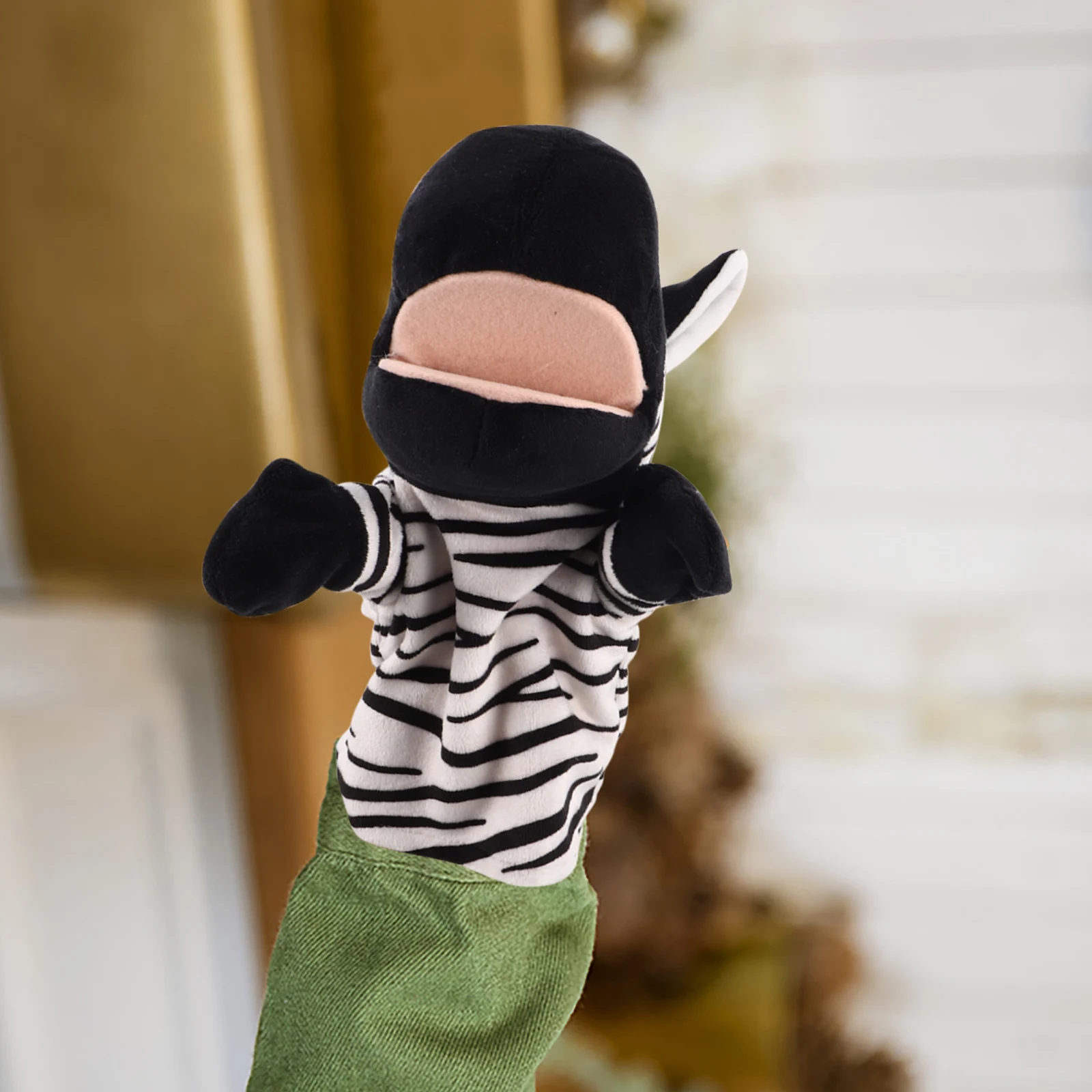 Animal Hand Cute Zebra Finger Puppet For Kids Family Interaction Storytelling Jungle Puppet For Preschool Party Bag