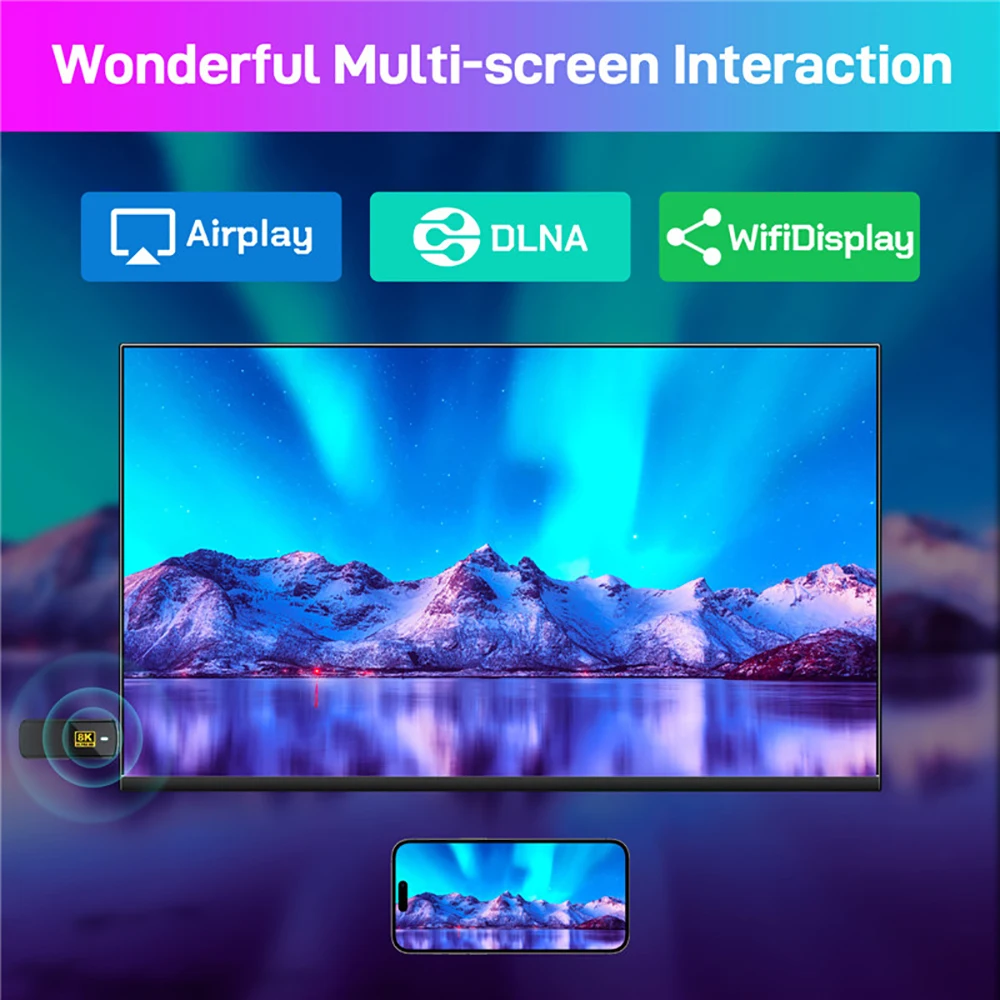 Max m3 Smart tv Stick Android 13 Wifi Controle de Voz Caixa de tv Compatível com Hdmi Ota Bluetooth Media Player 2gb 16gb 8k H96 - Image 3
