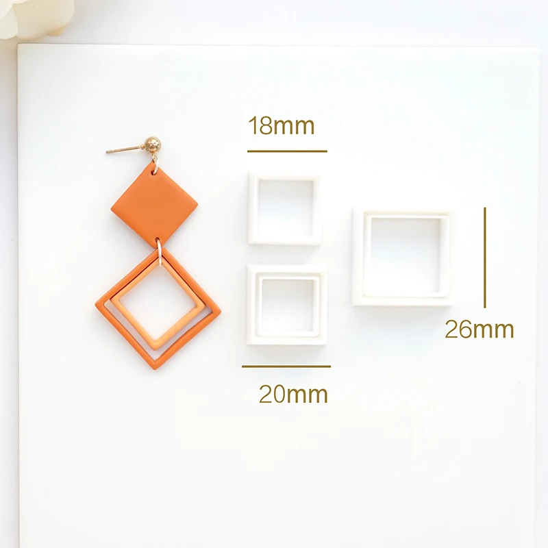 3pcs Set Hollow Ring Polymer Clay Cutter Geometric Shape Soft Pottery Mold DIY Earring Pendant Jewelry Making Cutting Tools