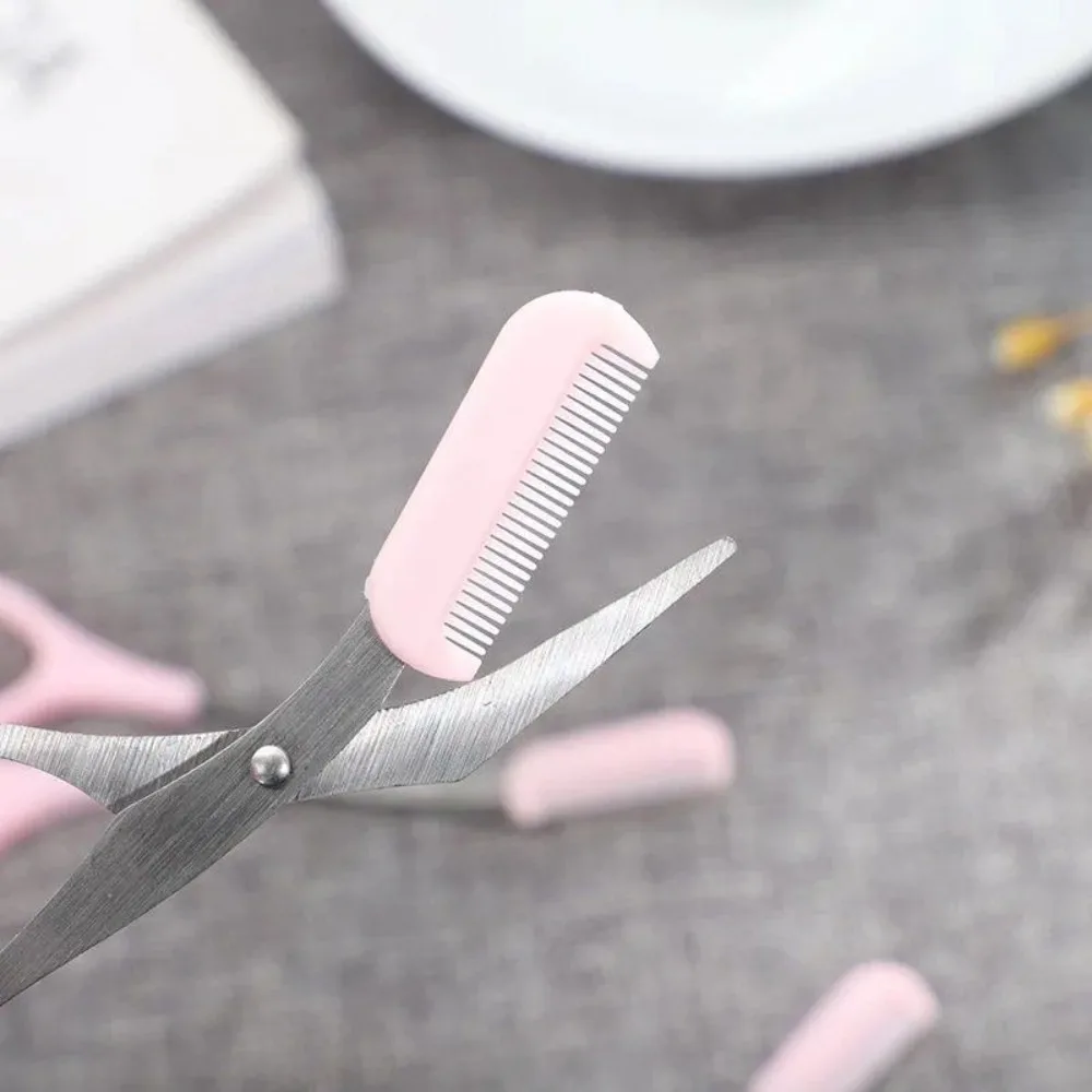Facial Hair Removal Eyebrow Clipper Comb Female Eyebrow Trimming Eyebrow Scissors with Comb Eyebrow Trimmer Set Makeup Tools
