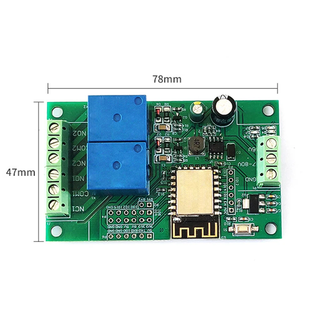 

ESP-12F WIFI Relay Module 5V Development Board Single-row Needle Short Circuit Cap For IDE Home App Remote Control Power Supplie