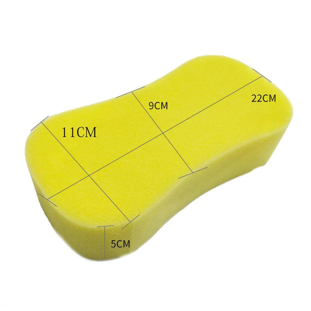 Car Cleaning Sponge Large Jumbo Sponge Car Auto Washing Pad Wax Polishing Cleaning Cloth Yellow Cleaner Tools