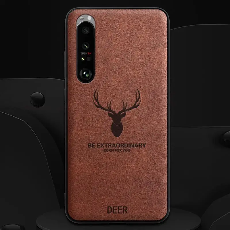 Fundas Per Sony Xperia 1 Iii Custodia In Pelle Per Sony Xperia 5 Ii Elk Deer Head Cover Per Xperia 1 Iii Lens Cover Protettiva