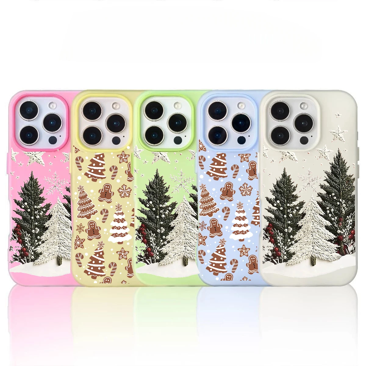 Festive Christmas Tree Matte Candy Phone Case