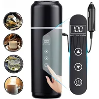 Bouilloire électrique Portable de 500ml, tasse chauffante pour voiture, écran tactile 12V/24V, réglage Intelligent de la température, bouilloire thermique de voyage 1