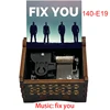 Music Box Fix You 18 Note Wind Up Mechanical Box Wooden Cute Gift for Band Fans Friends Birthday Home Office Christmas Ornament 5