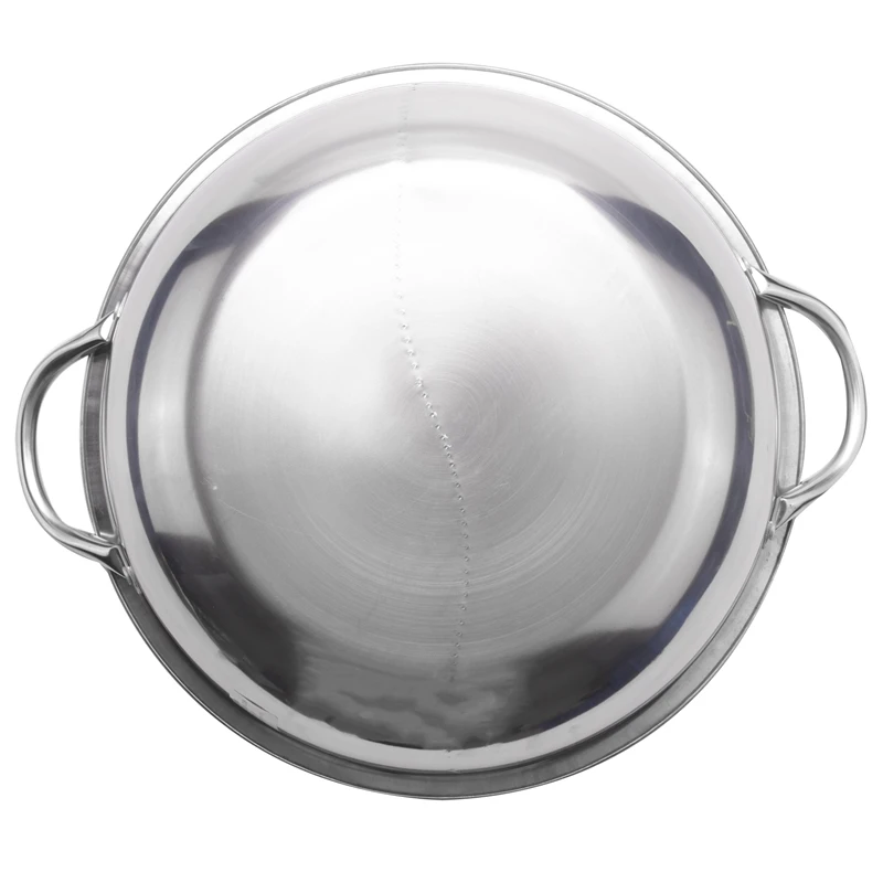 28Cm Hot Pot Twin Divided Stainless Steel Cookware Compatible Soup Stock Pots Home Kitchen