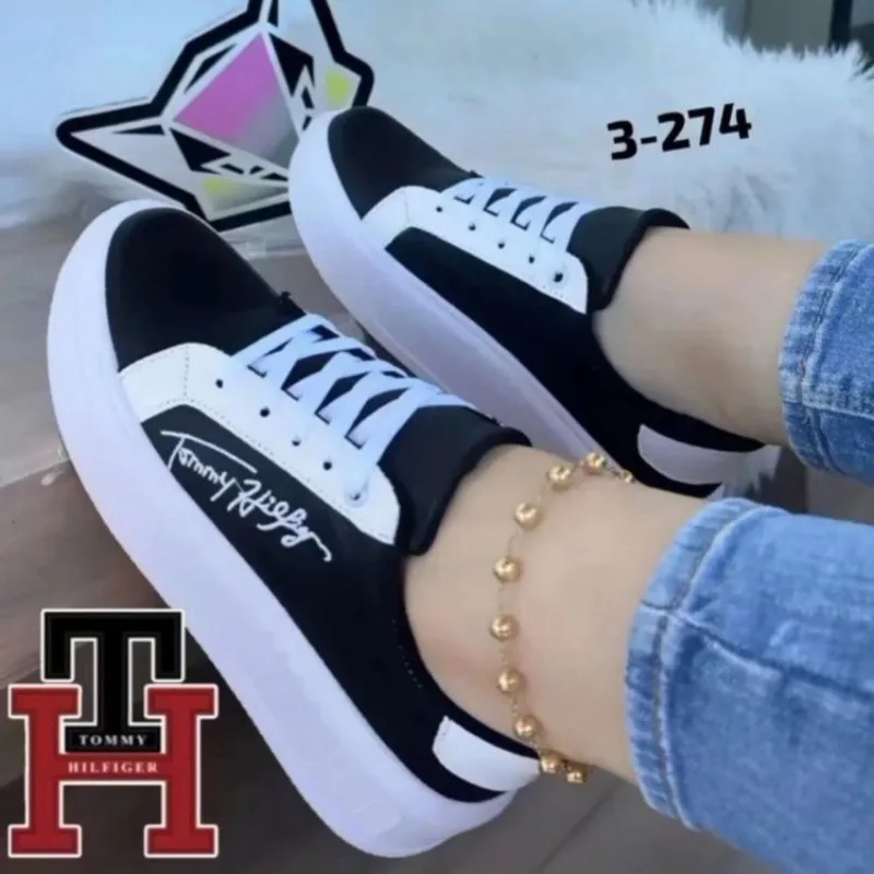 

Women Sneakers Platform Shoes for Women PU Leather Casual Sport Ladies Outdoor Running Shoes Zapatillas Mujer hilfinger woman