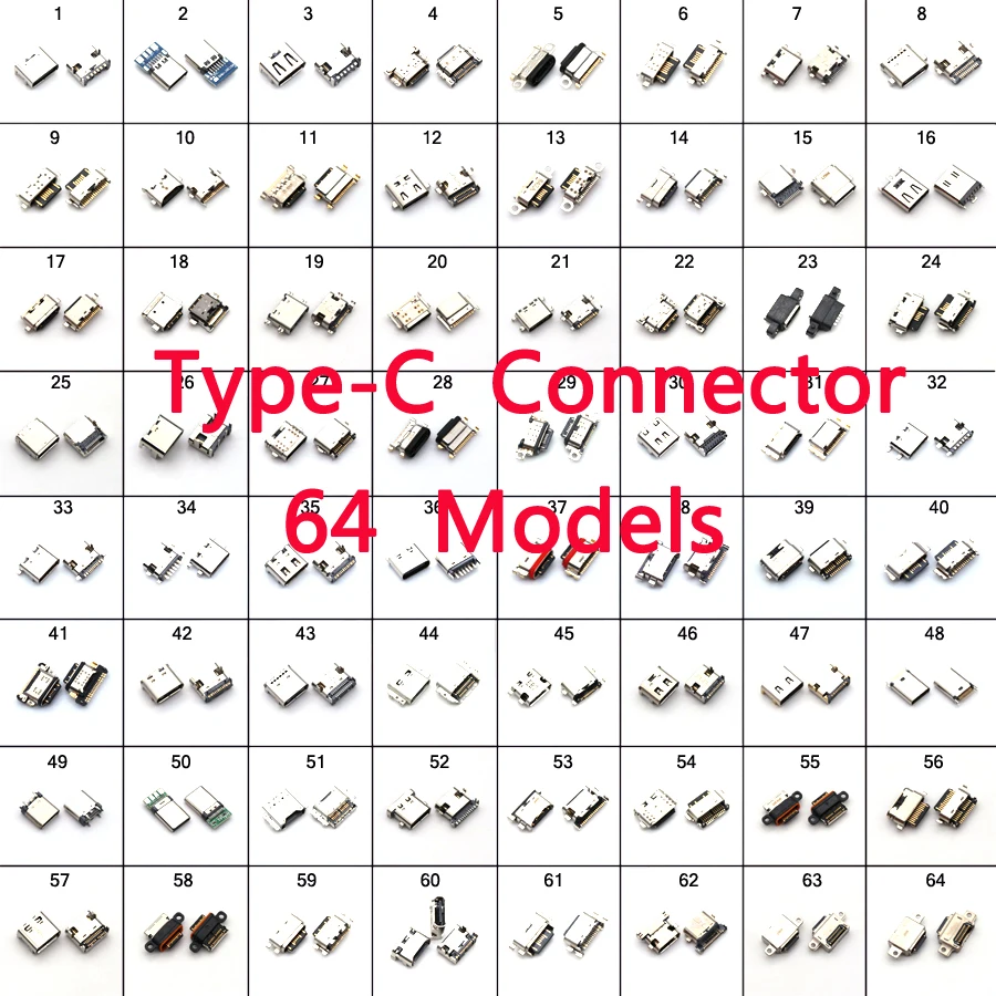 

64 Models Usb-c Type C usb 3.1 Male Female Socket PCB Connector 6P 9P 14P 16P 24P For Xiaomi/Huawei/Nokia/MOTO/Samsung/Bluboo