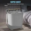 Portable Washing Machine, 22 Lbs Combo with Spin Dryer, Compact Twin Tub Laundry Washer 5