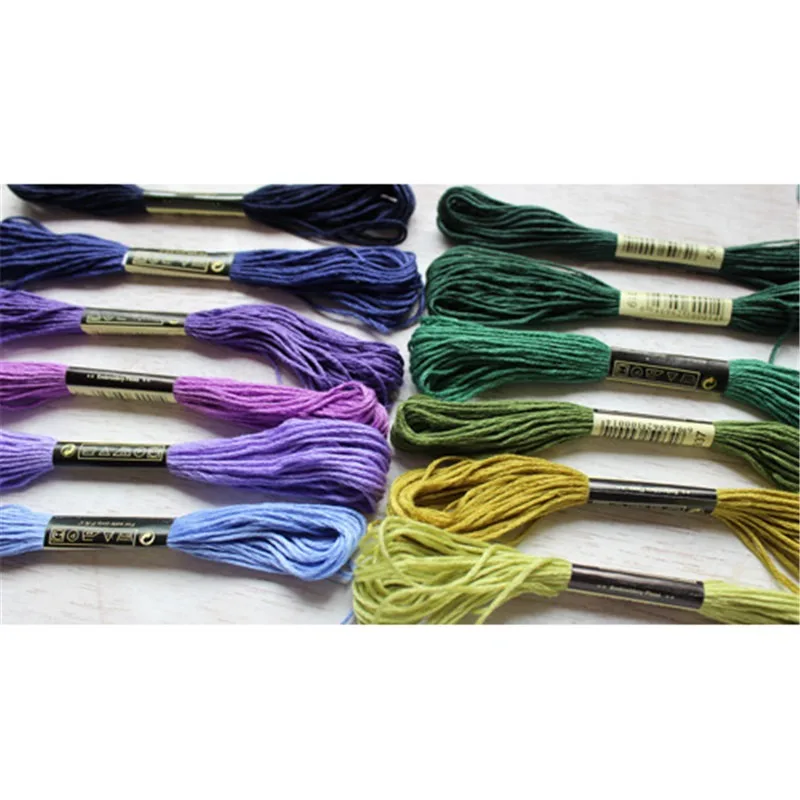 15-200 مرساة عبر غرزة التطريز الموضوع التطريز الموضوع البوليستر خيط القطن التطريز خط الخياطة الحرفية الموضوع