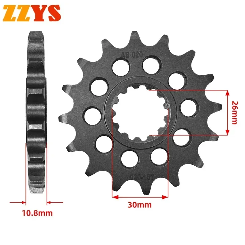 530 16 T 16 Denti Pignone Anteriore Ingranaggio Ruota Fissa Cam Per Yamaha Road Fzi E Fzs1000 Fzs 1000 Fzie Fz1 Fz1Y Fz1Z Fz-1Z Fz-1 Fz 1