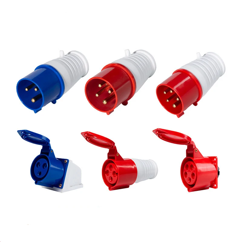 16A 32A 3P/4P/5P Industrial Plug And Socket Electrical Connector Waterproof Aviation