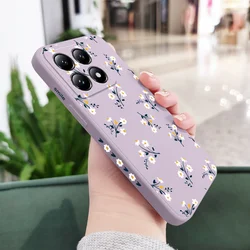 Elegant Floral Silicone Phone Case - Vibrant Design Protection Cover for Redmi 15 4G (Light Purple)