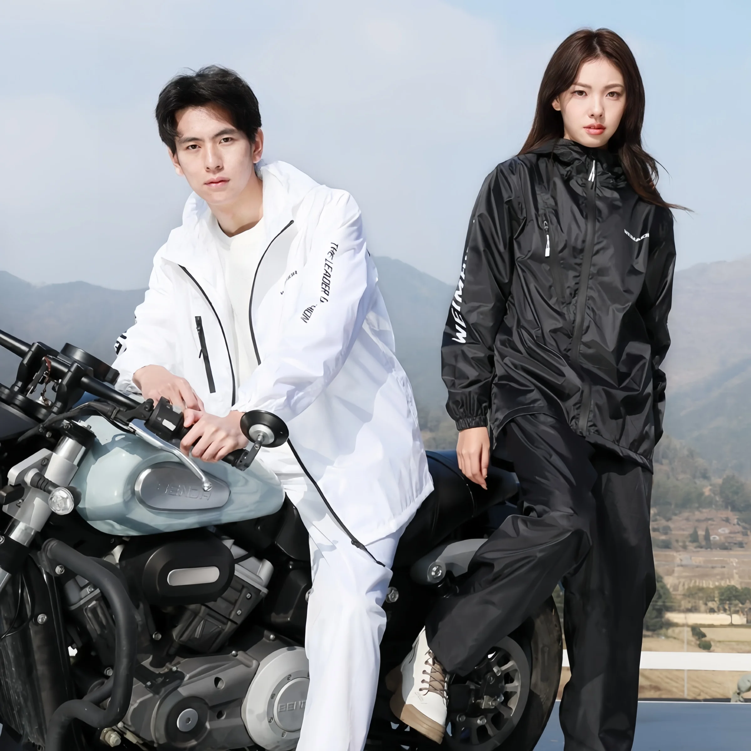 2025 Summer Ultra-thin Breathable Raincoat Rainpants Set