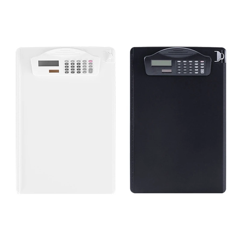 

File Clipboard with Calculator Pen Clip Size Plastic Writing Pad for Office