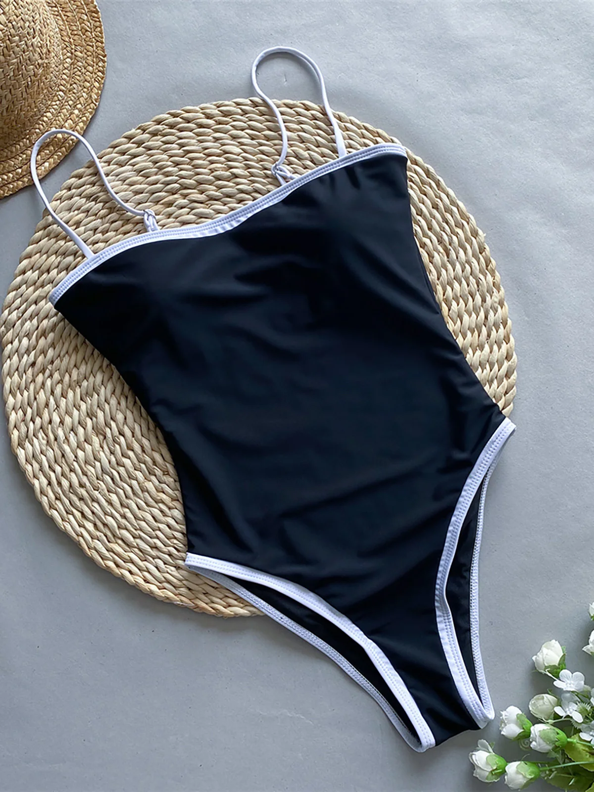 2025 New Sexy Splicing High Leg Cut Women Swimwear One Piece Swimsuit Female Monokini Padded Bather Bathing Suit Swim K5622 4