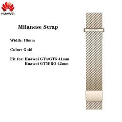 Bracciale Milanese Magnetico in Oro per Huawei Watch GT Series - Cinturino in Acciaio Inossidabile da 41 mm