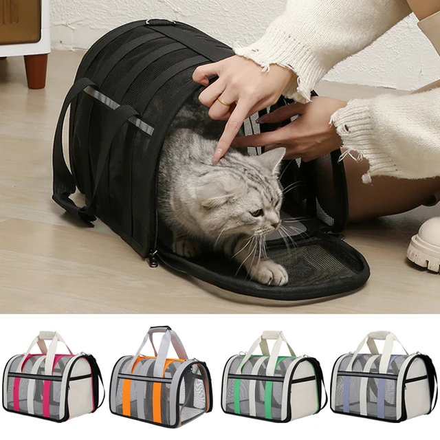Portable Foldable Dog Pet Carrying Bag Outing Portable Cat Dogs Handbag Breathable mesh outdoor tent for carrying pet handbags