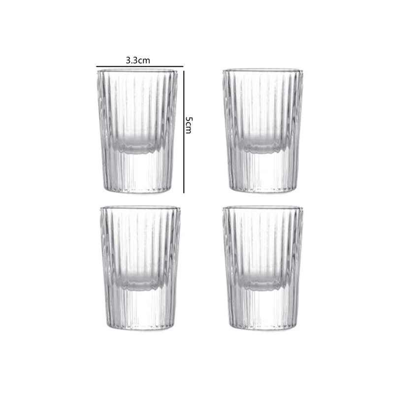 20ml/60ml Thick Bottomed Shot Glass High End Cocktail Vodka Glasses Bar Accessories Party Games Drinking Tools Drinking Glasses