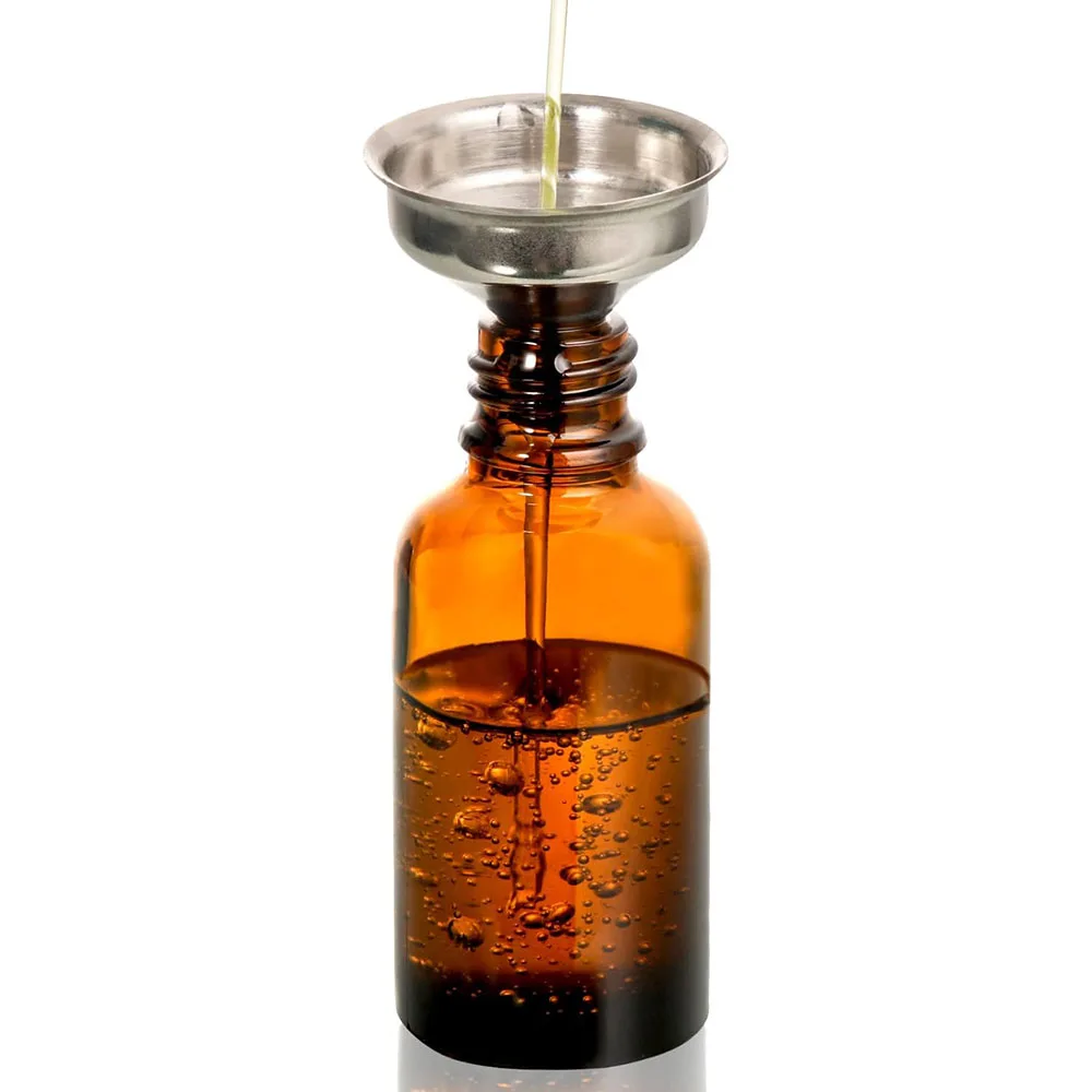 4-Pack 2oz Amber Glass Dropper Bottles with Funnel & Labels -Tincture Bottles 60ml Leakproof Tincture Bottles for Essential Oils 4