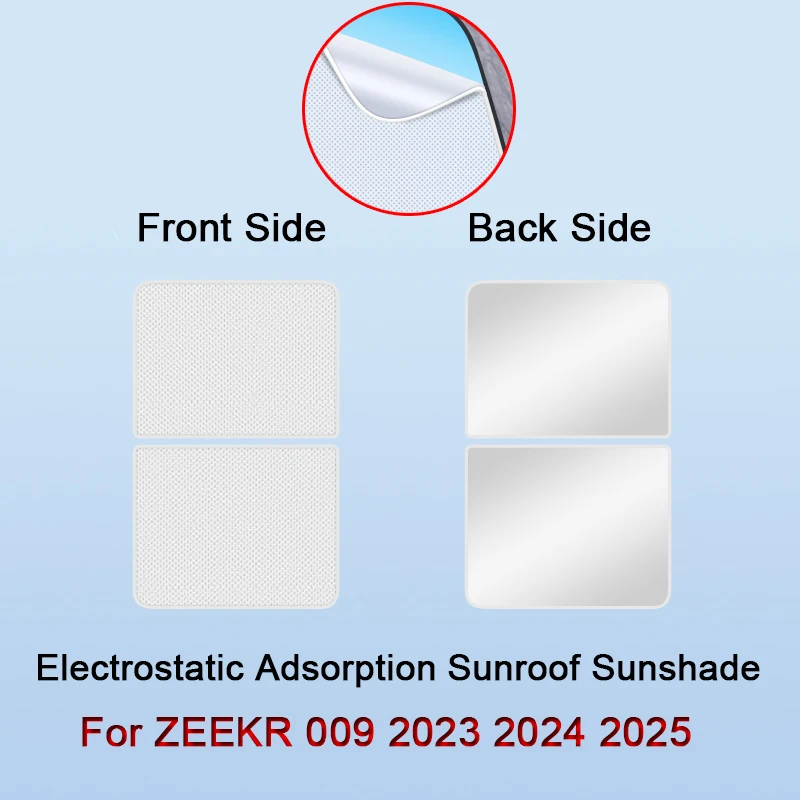 

Fit For ZEEKR 009 2023 2024 2025 2026 Electrostatic Adsorption Car Roof Sunshade Skylight Blind Shading Windshield Sunroof Cover