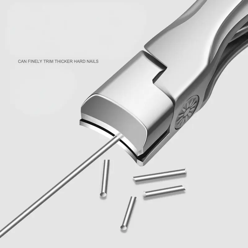 Nail Clipper Single Large Opening Anti Splash Foot Trimmer Tools Powder Steel Nail Clipper Set Household