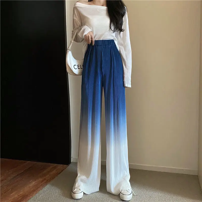 Clothing Elastic Waist Women's Pants Loose Baggy Trousers for Women Long High Wide Leg 90s Original Trends 2023 G Korean Fashion
