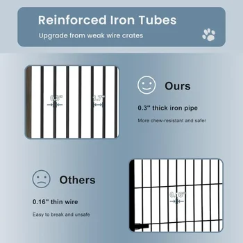 Heavy Duty Indoor Puppy Kennel With Sliding Door Dog House for Dogs Wooden Cage End Table Side Table Pet Grey Freight Free Home 4