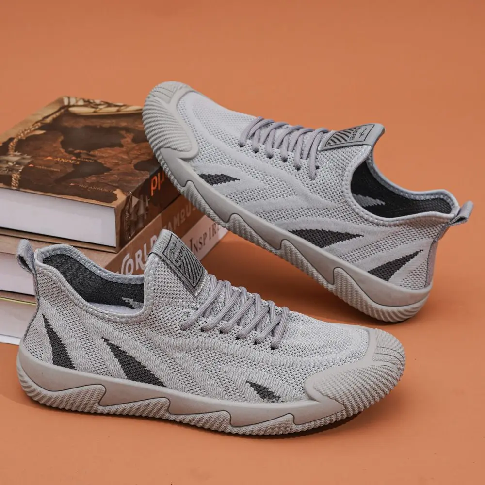 Summer Thin Breathable Mesh Surface Low-Top Soft Bottom Running Lightweight Comfortable and Non-Slip Work Men's Shoes Slip-on