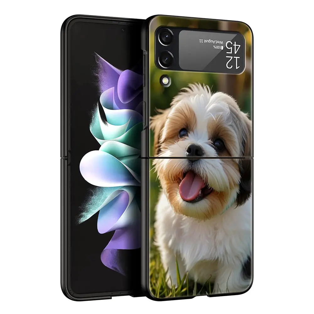 Shih Tzu Painting Cute Animal Phone Case - Folding PC Hard Cover
