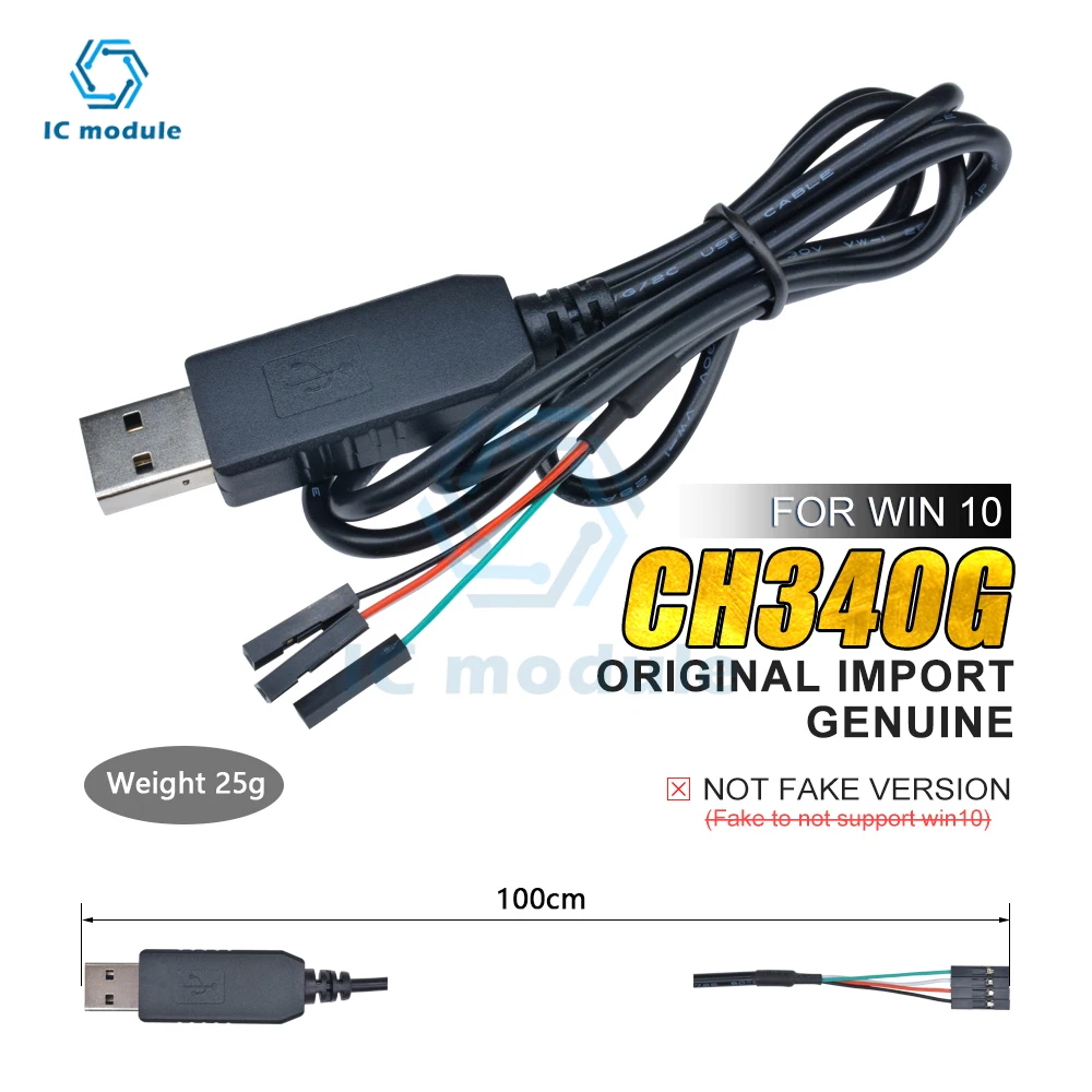 Cavo Di Download Seriale Da Usb A Ttl Originale Da 1M Ch340G Ch340 Converti Adattatore Per Cavo Compatibile Win 7/8/10 Per Arduino Raspberry Pi