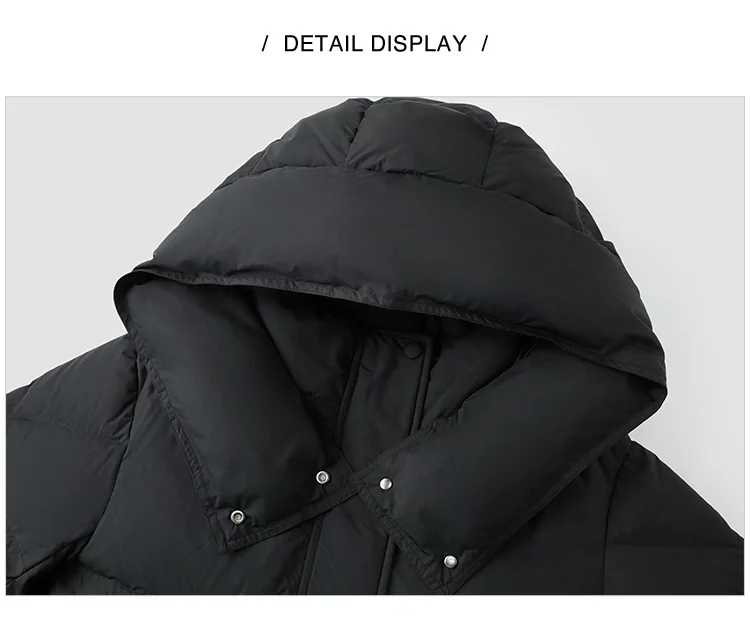 Down Jacket Women Long Length Water-Repellent New Winter Detachable Hood Winter Clothing