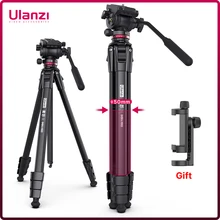 Ulanzi OMBRA 1.6M Video Travel Tripod 360? Panorama Fluid Drag Pan Tripod Max Load 6KG Arca Swiss Plate for DSLR Camera