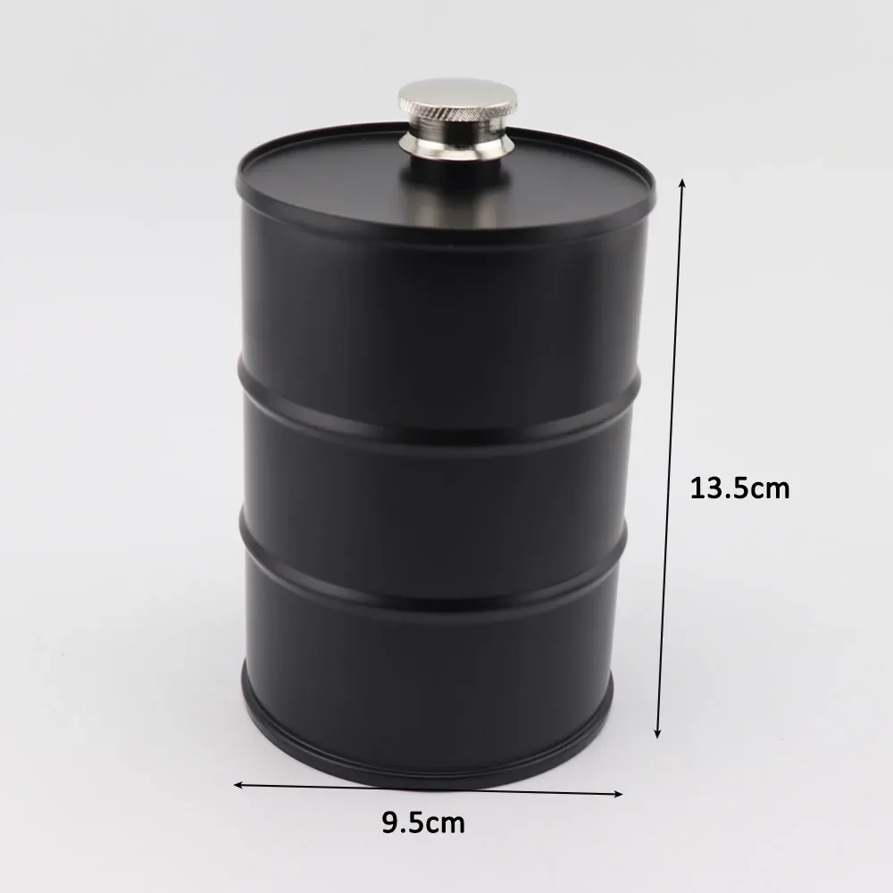 25oz Alcohol Liquor Hip Flask Vodka Oil Drums Whisky Flagon Barrel Shape Whiskey Jug Portable 304 Stainless Steel