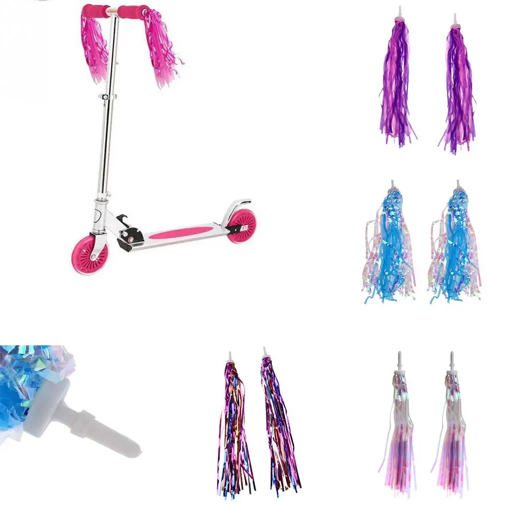 2pcs Grips Retro Pom Pom Tassels Handlebar Streamers for Kid bicycle handlebar tassels