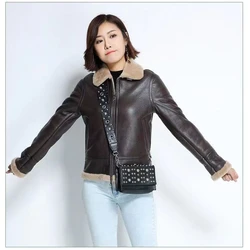 Hot Sales New Women Winter Warm Thick 100% Real Fur Jacket Natural Sheepskin With Wool Coat Quality Genuine Shearling