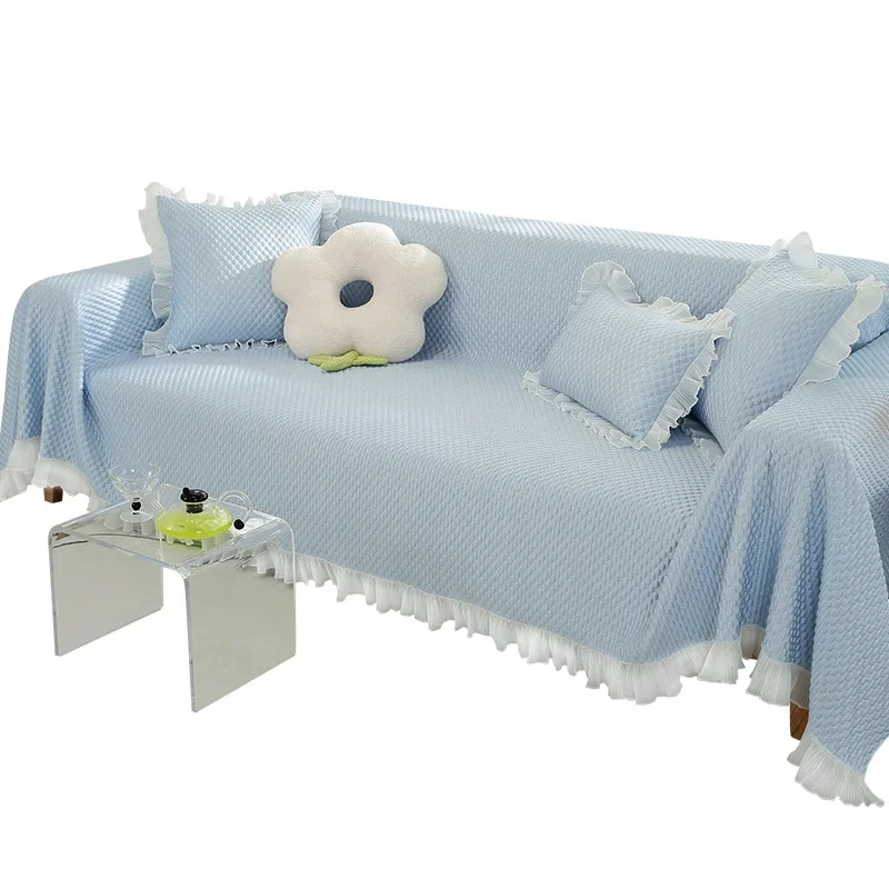 New Cool Ice Silk Sofa Cushion Anti-Scratching Sofa Cover Slipcover Summer Imperial Concubine Full Cover Sofa Cover 6