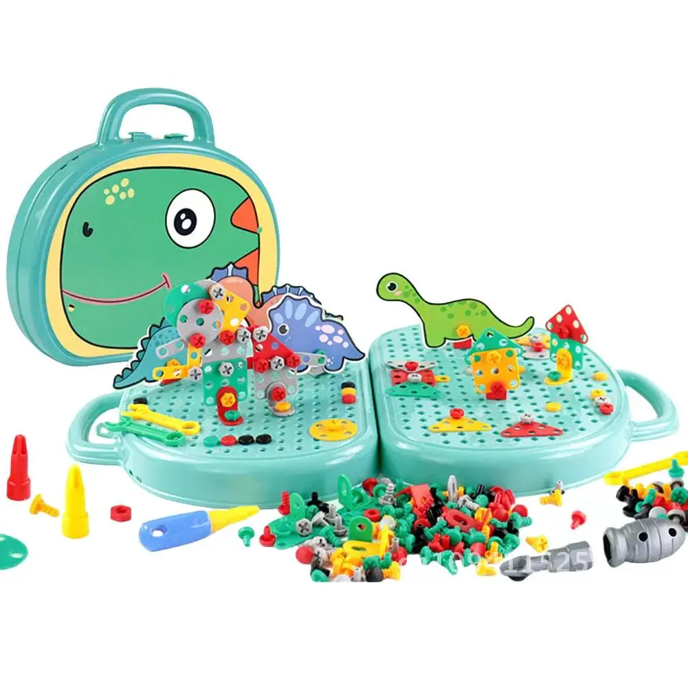 Educational Construction Engineering Toys with Electric Drill Kids Gift Children Tool for Carpenter Simulation