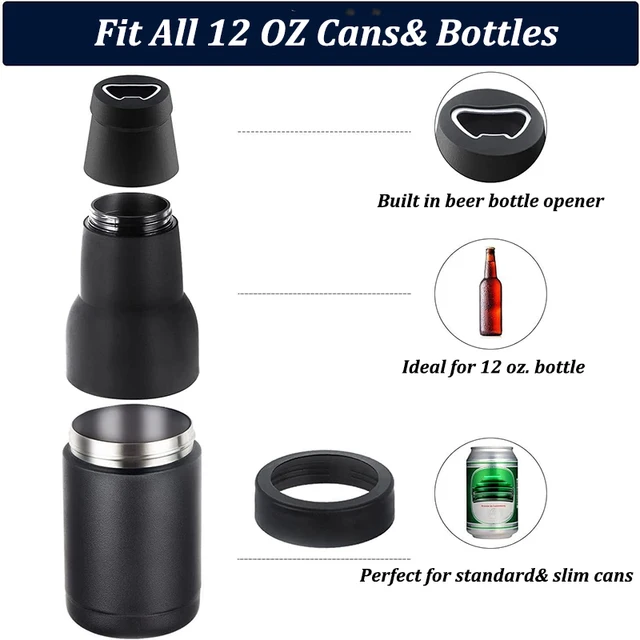 12oz Stainless Steel Beer Cold Storage Tank with Opener Double Wall Vacuum Insulated Thermos Bottle for Drink Can Mug Cool Cold 5