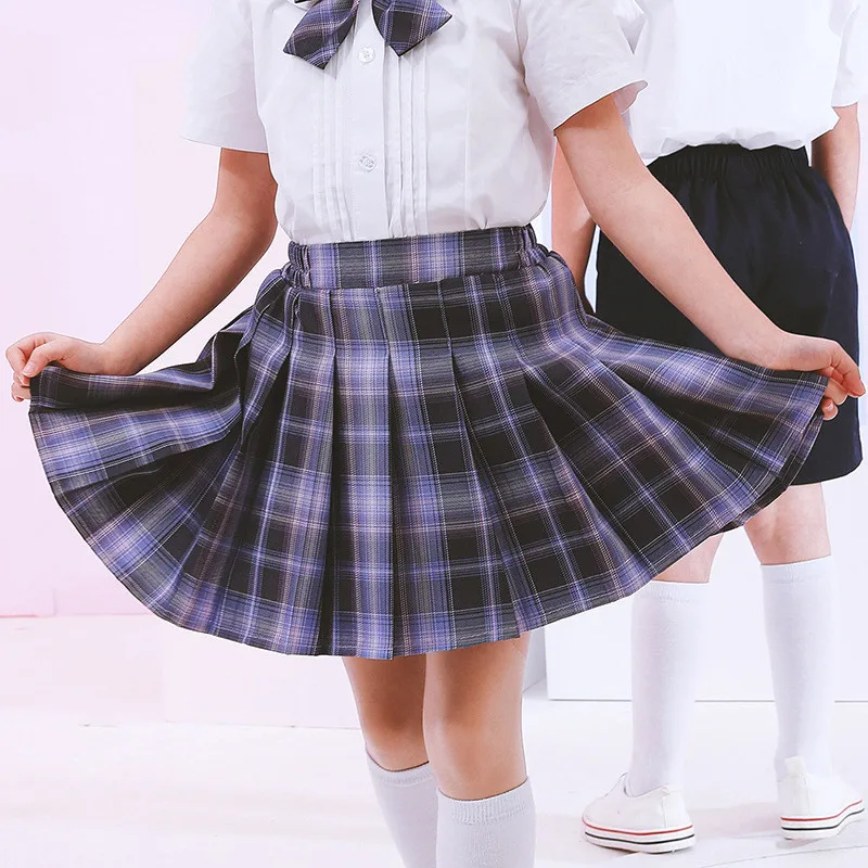

2022 Costume Children Clothes Kids Spring Summer Fashion Plaid Skirt Teenage Girls Pleated Skirt 5 6 7 8 9 10 11 12 13 14 15 16y