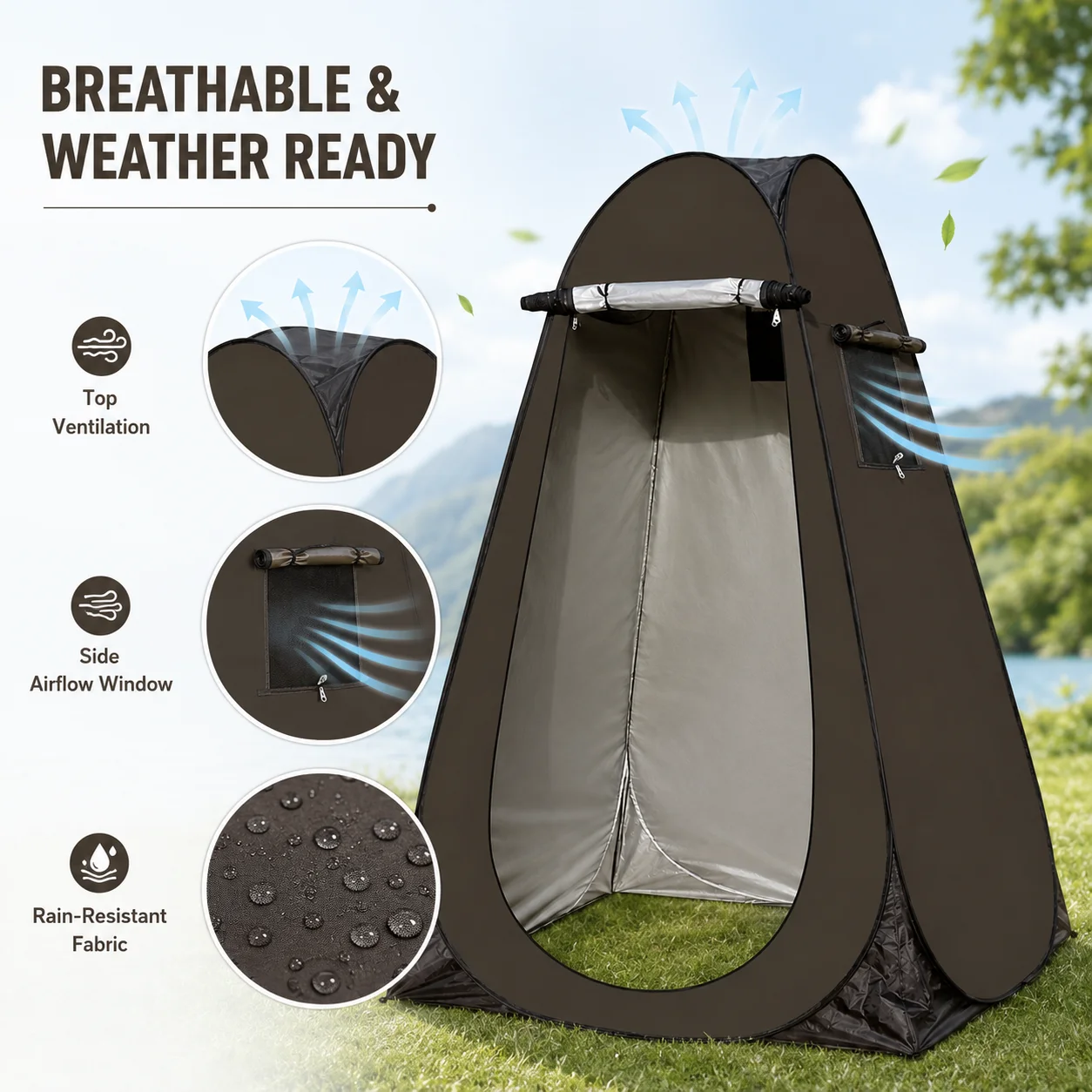 Portable Privacy Shower Tent 2