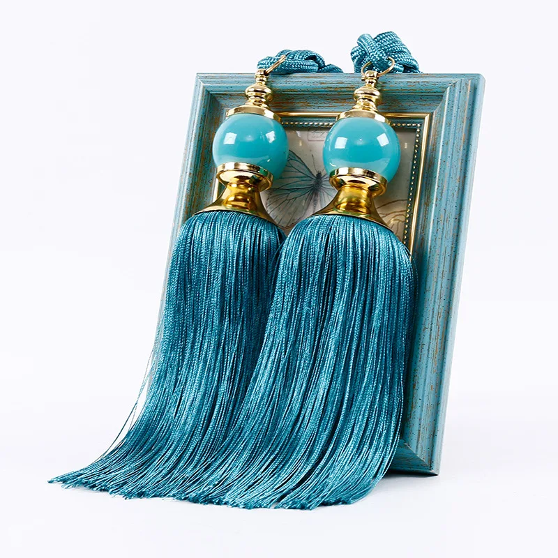 1 Pair Curtain Tie Backs with Tassel Traditional Chinese Tieback Curtain Decorative Accessories
